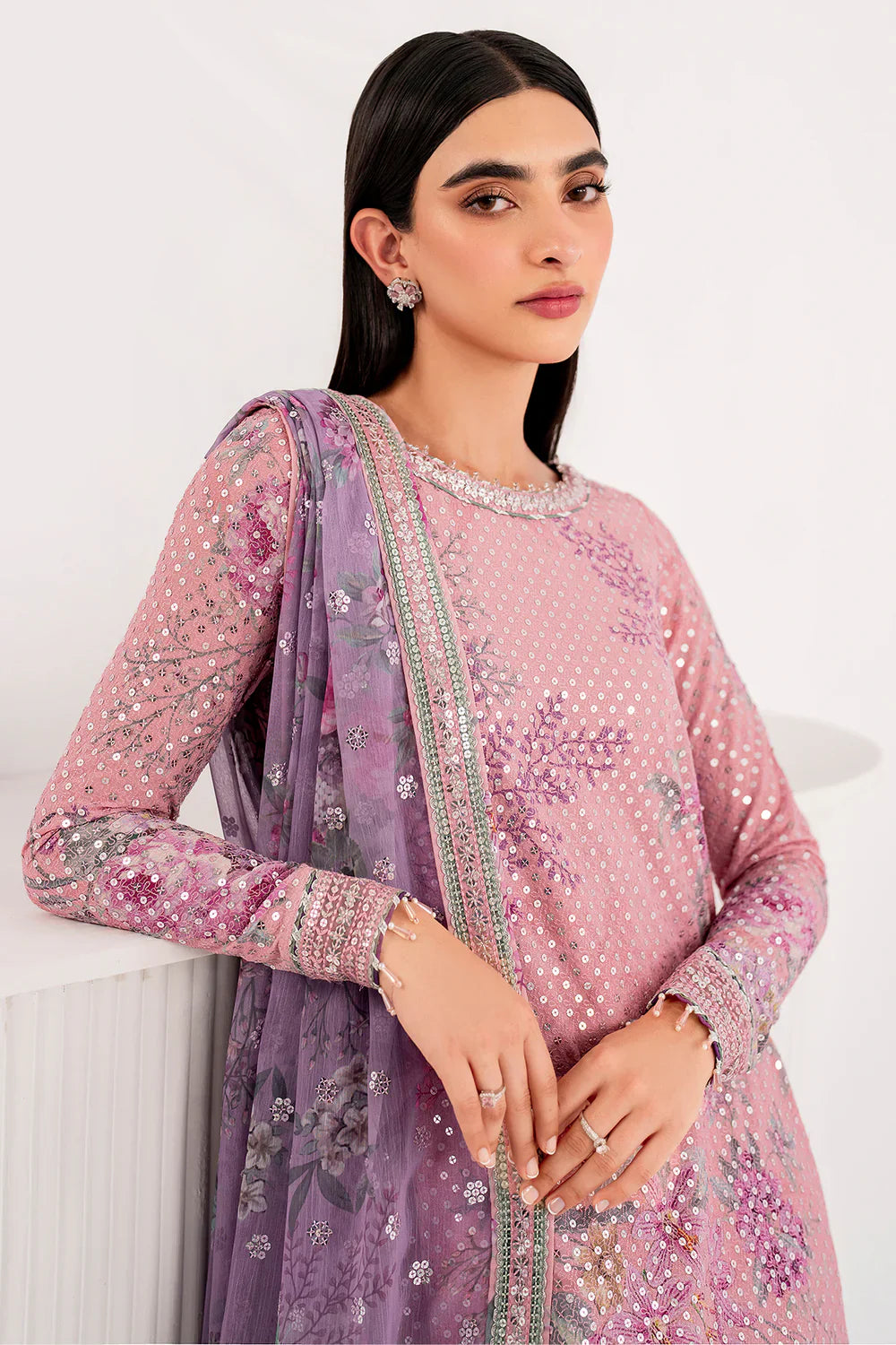 EMBROIDERED CHIFFON UC-3080
