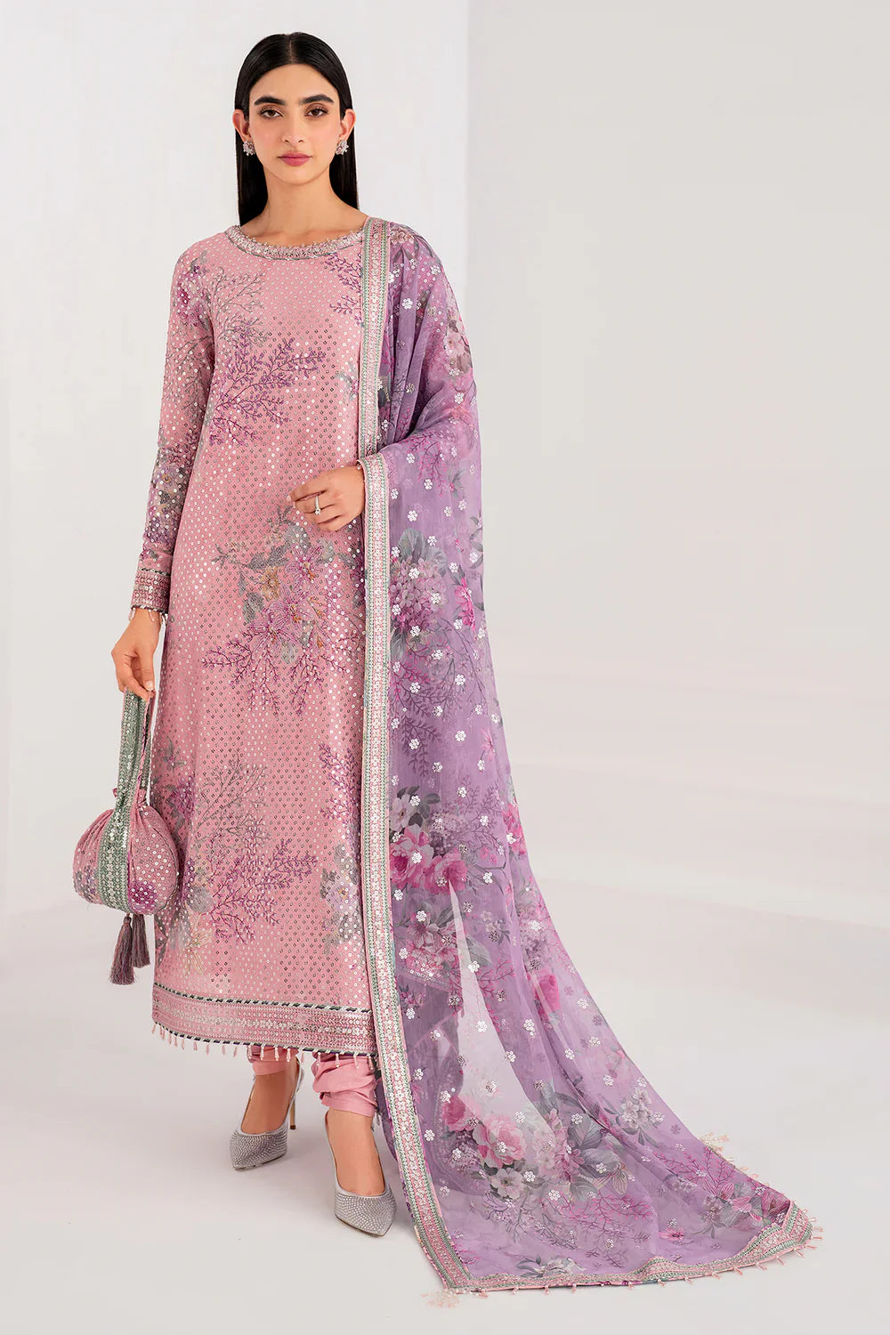 EMBROIDERED CHIFFON UC-3080