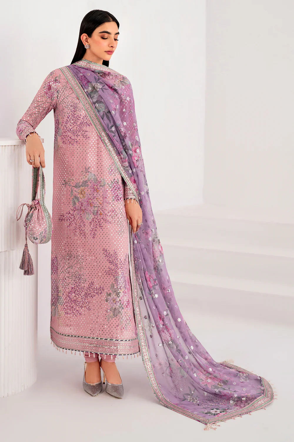 EMBROIDERED CHIFFON UC-3080