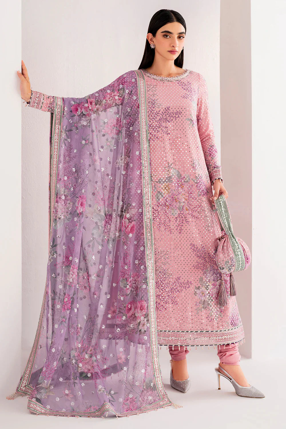 EMBROIDERED CHIFFON UC-3080